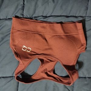 large maroon sports bra